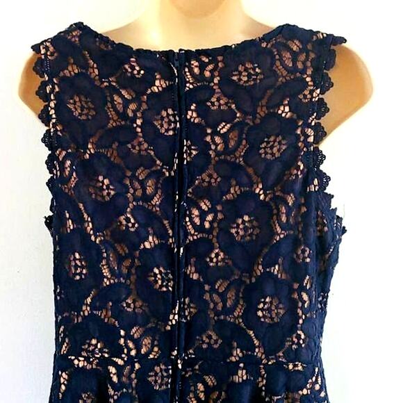 City Studio Junior Sleeveless Lace Fit & Flare Dress - Navy Blue Size 13 - Picture 5 of 6